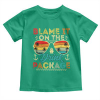 Funny Cruise Toddler T Shirt Blame it on The Cruise Package Cruising Matching - Wonder Print Shop