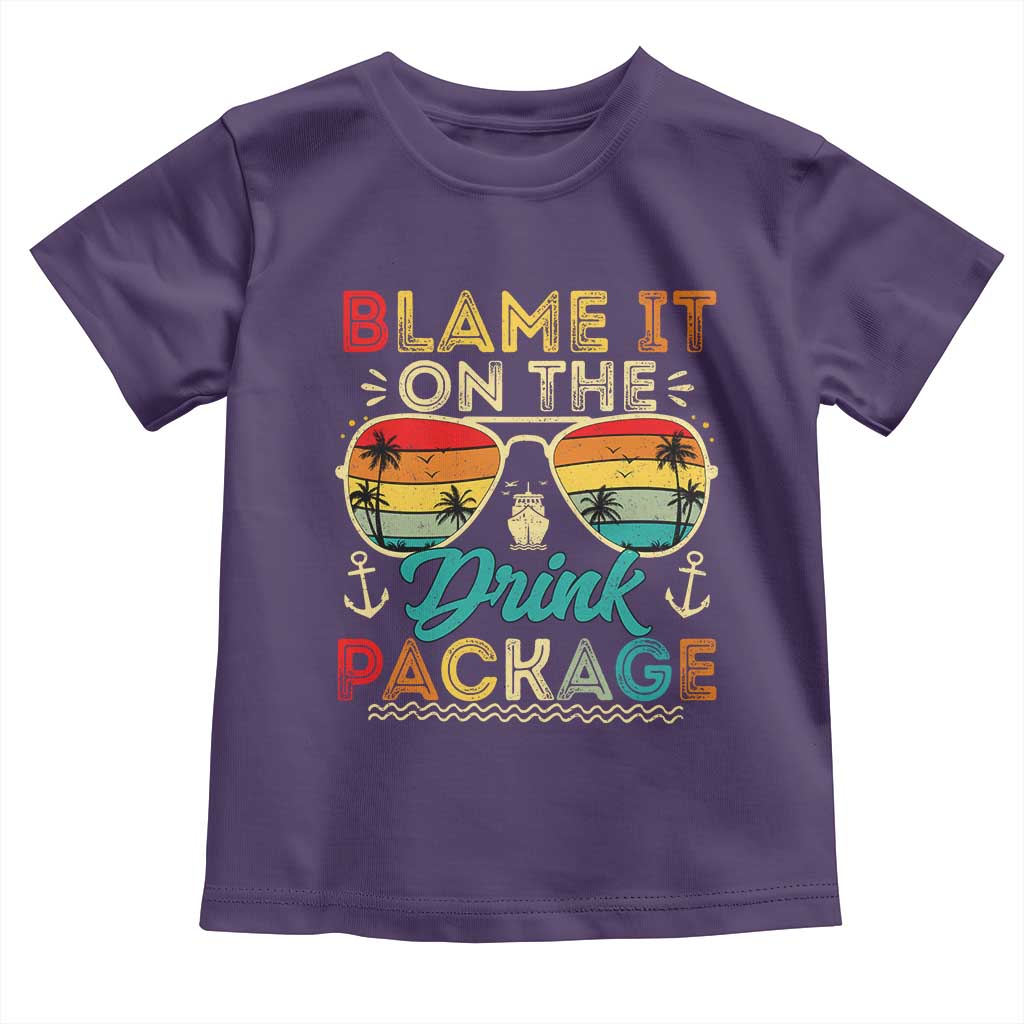 Funny Cruise Toddler T Shirt Blame it on The Cruise Package Cruising Matching - Wonder Print Shop