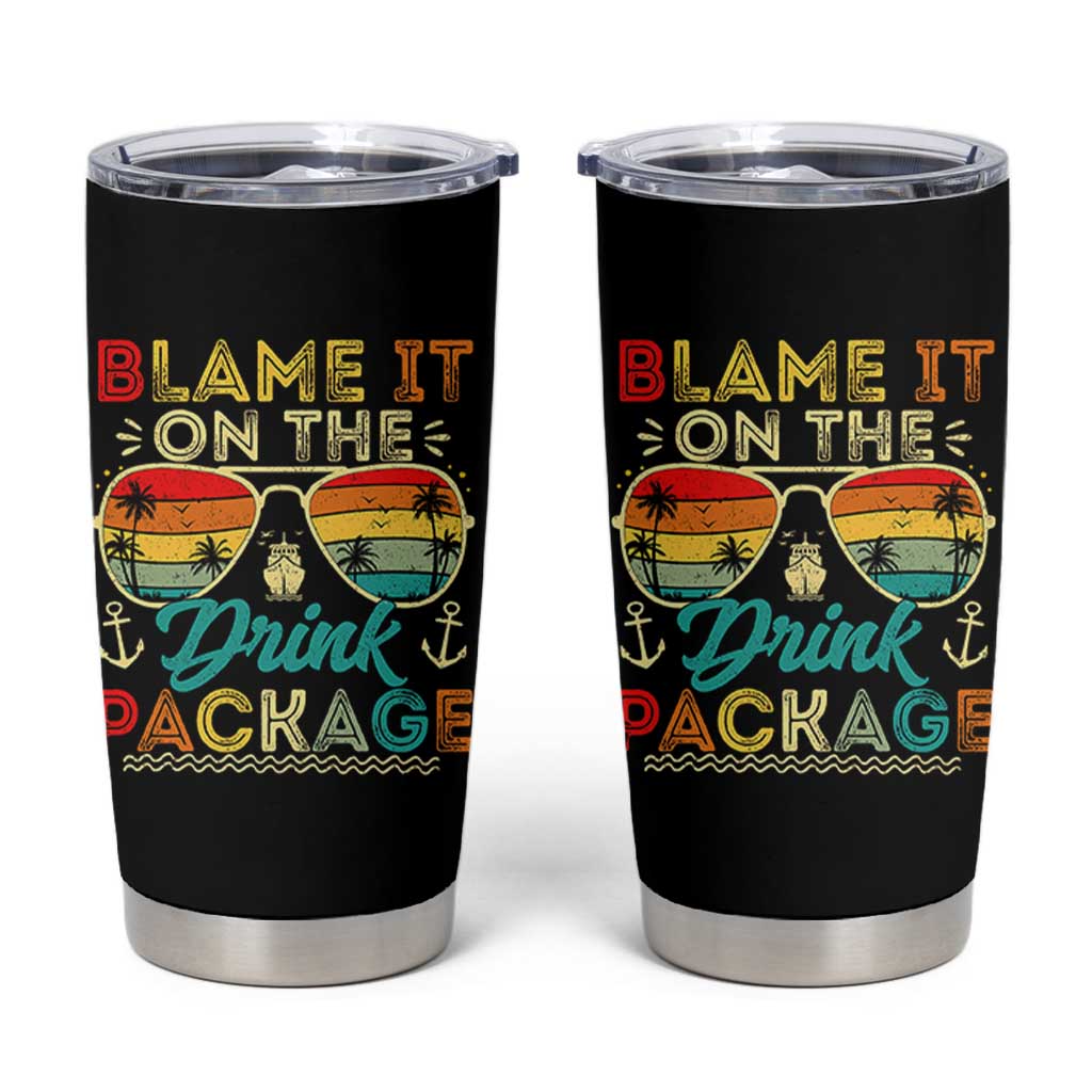 Funny Cruise Tumbler Cup Blame it on The Cruise Package Cruising Matching - Wonder Print Shop