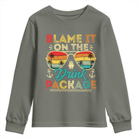 Funny Cruise Youth Sweatshirt Blame it on The Cruise Package Cruising Matching - Wonder Print Shop