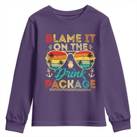 Funny Cruise Youth Sweatshirt Blame it on The Cruise Package Cruising Matching - Wonder Print Shop