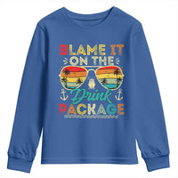 Funny Cruise Youth Sweatshirt Blame it on The Cruise Package Cruising Matching - Wonder Print Shop