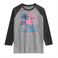 Life Happens The Beach Helps Raglan Shirt Retro Coastal Ocean Therapy Cute Summer Vibes - Wonder Print Shop