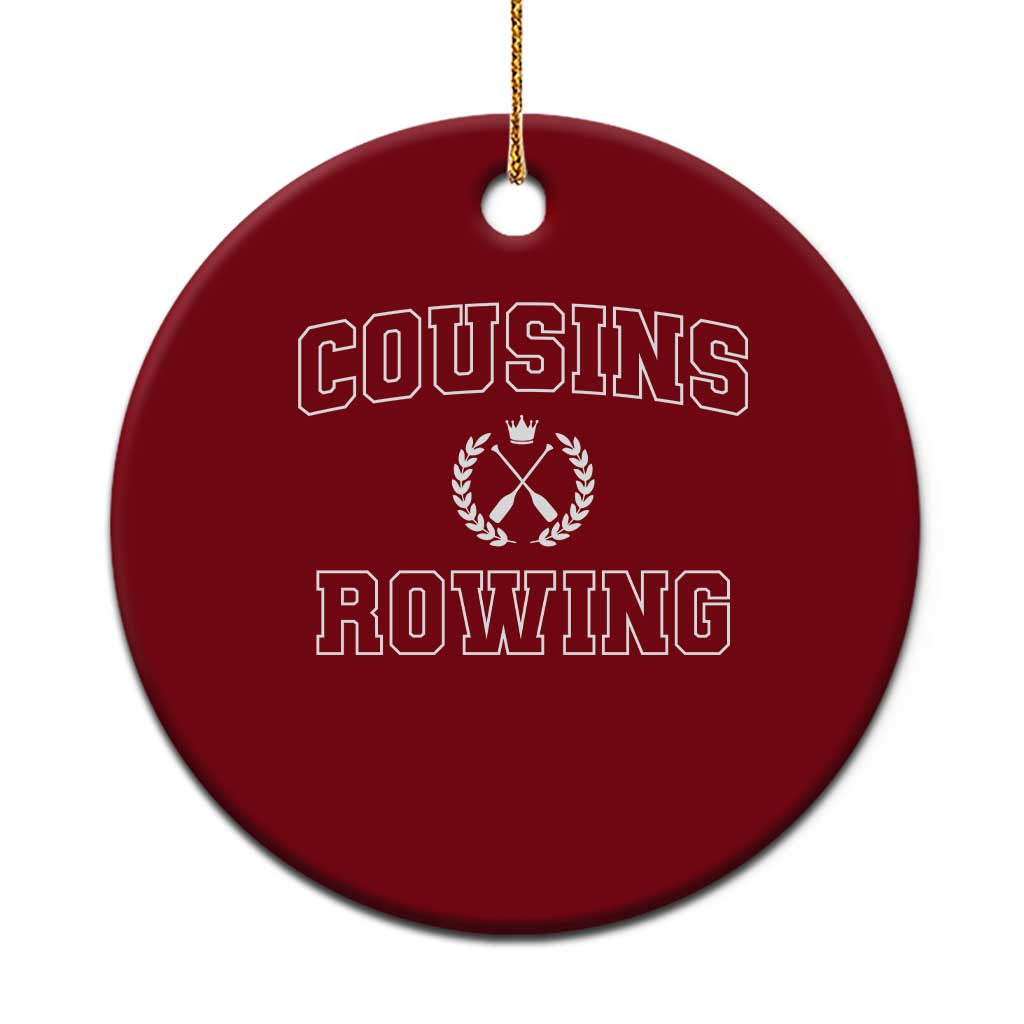 Cousins Rowing Ceramic Ornament Summer Romance Beach Vibes - Wonder Print Shop