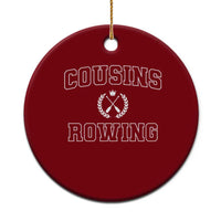 Cousins Rowing Ceramic Ornament Summer Romance Beach Vibes - Wonder Print Shop