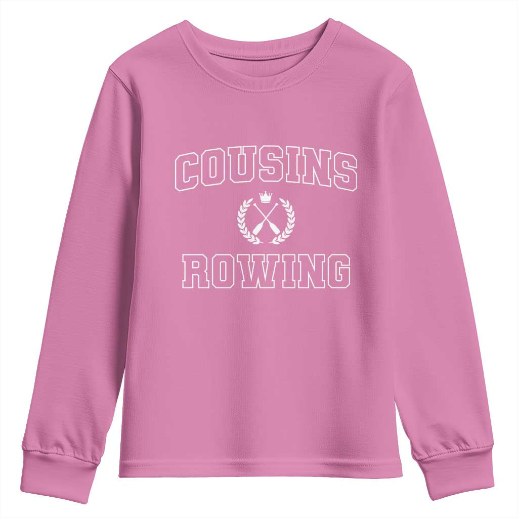 Cousins Rowing Youth Sweatshirt Summer Romance Beach Vibes - Wonder Print Shop