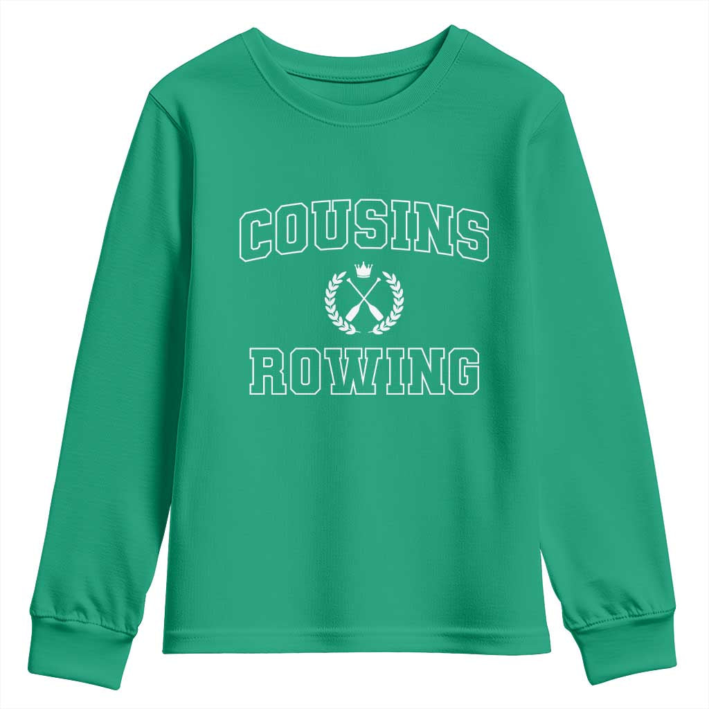 Cousins Rowing Youth Sweatshirt Summer Romance Beach Vibes - Wonder Print Shop