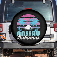 Vintage Nassau Spare Tire Cover Tropical Island Palm Trees Beach Bahamas Vacation - Wonder Print Shop