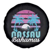 Vintage Nassau Spare Tire Cover Tropical Island Palm Trees Beach Bahamas Vacation - Wonder Print Shop