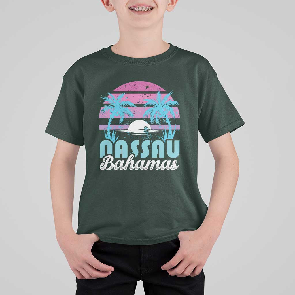 Vintage Nassau T Shirt For Kid Tropical Island Palm Trees Beach Bahamas Vacation - Wonder Print Shop