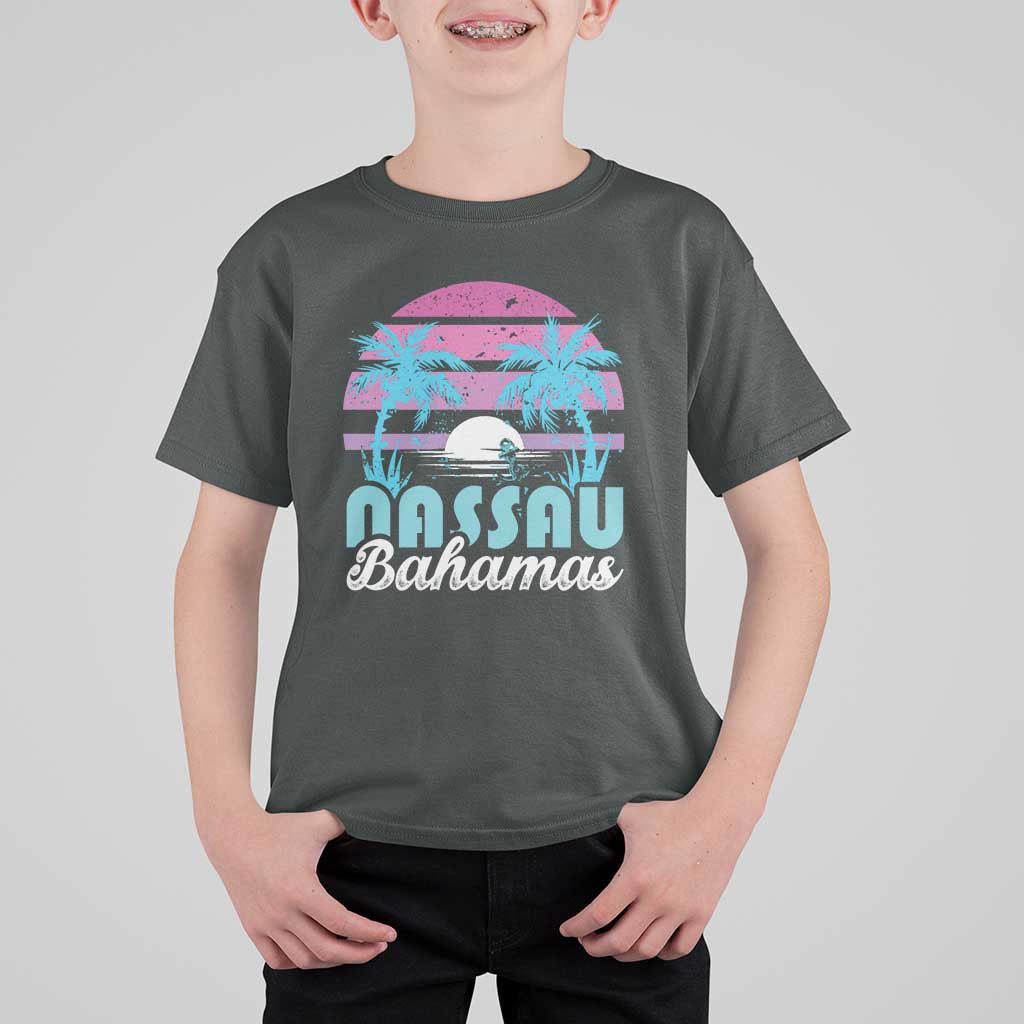 Vintage Nassau T Shirt For Kid Tropical Island Palm Trees Beach Bahamas Vacation - Wonder Print Shop