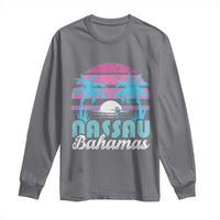 Vintage Nassau Long Sleeve Shirt Tropical Island Palm Trees Beach Bahamas Vacation - Wonder Print Shop