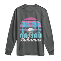 Vintage Nassau Long Sleeve Shirt Tropical Island Palm Trees Beach Bahamas Vacation - Wonder Print Shop