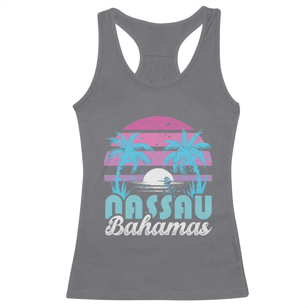 Vintage Nassau Racerback Tank Top Tropical Island Palm Trees Beach Bahamas Vacation - Wonder Print Shop