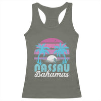 Vintage Nassau Racerback Tank Top Tropical Island Palm Trees Beach Bahamas Vacation - Wonder Print Shop