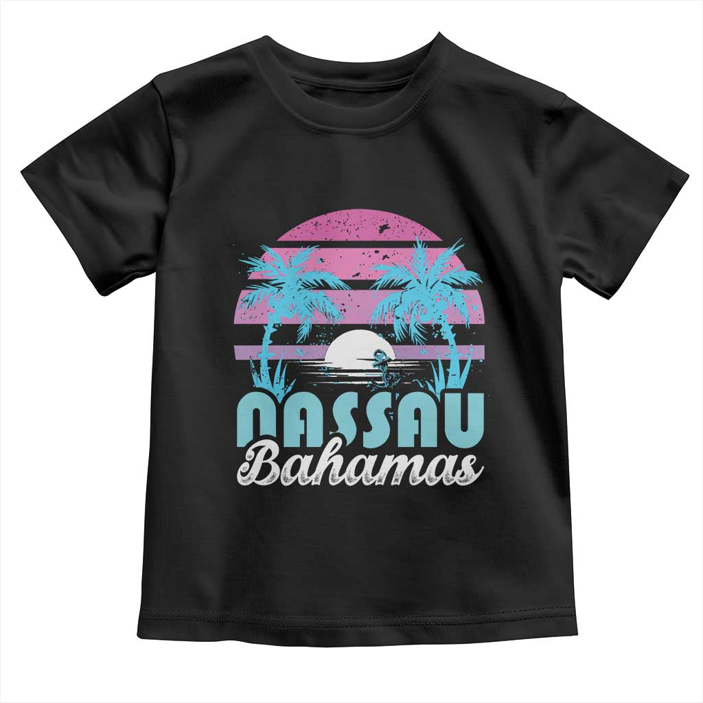 Vintage Nassau Toddler T Shirt Tropical Island Palm Trees Beach Bahamas Vacation - Wonder Print Shop