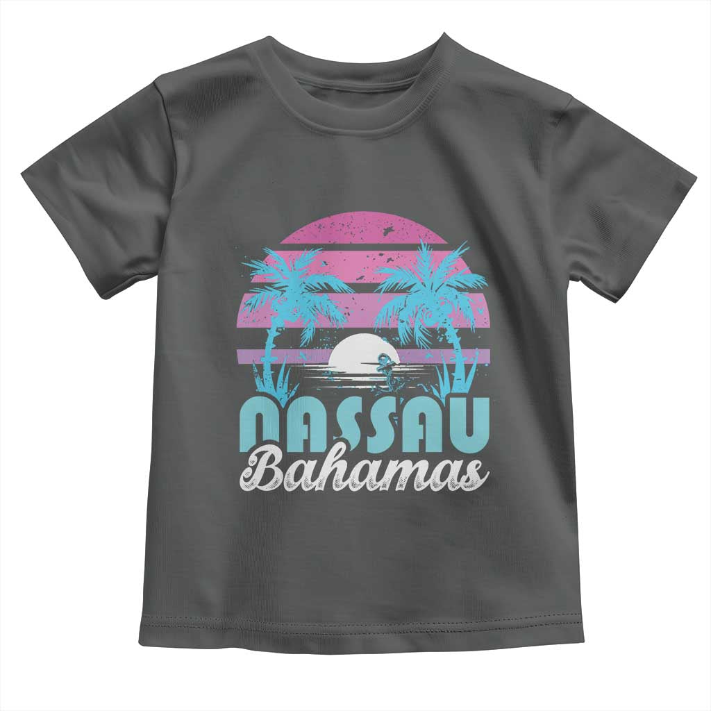 Vintage Nassau Toddler T Shirt Tropical Island Palm Trees Beach Bahamas Vacation - Wonder Print Shop