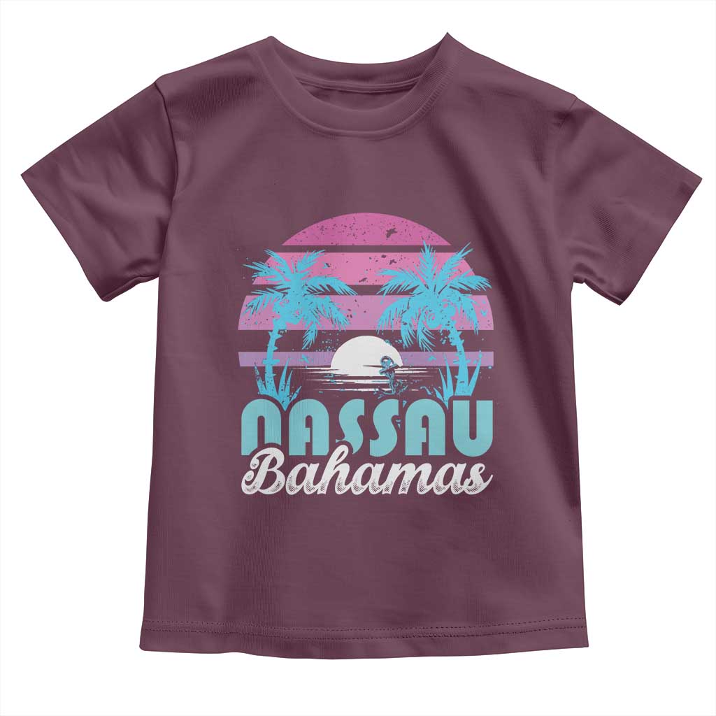 Vintage Nassau Toddler T Shirt Tropical Island Palm Trees Beach Bahamas Vacation - Wonder Print Shop