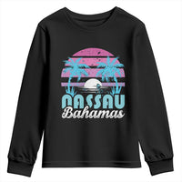 Vintage Nassau Youth Sweatshirt Tropical Island Palm Trees Beach Bahamas Vacation - Wonder Print Shop