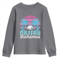 Vintage Nassau Youth Sweatshirt Tropical Island Palm Trees Beach Bahamas Vacation - Wonder Print Shop