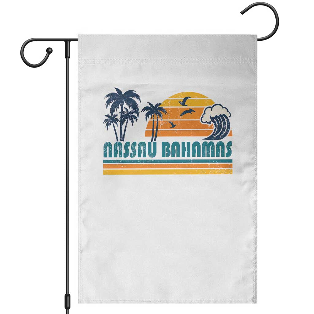 Vintage Nassau Garden Flag Bahamas Vacation Beach Summer Retro Sunset - Wonder Print Shop