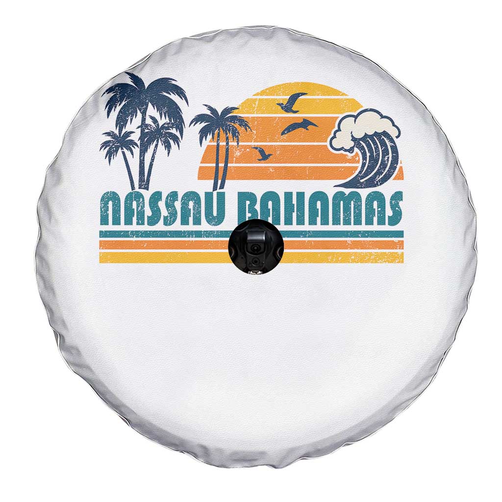 Vintage Nassau Spare Tire Cover Bahamas Vacation Beach Summer Retro Sunset - Wonder Print Shop