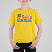 Vintage Nassau T Shirt For Kid Bahamas Vacation Beach Summer Retro Sunset - Wonder Print Shop