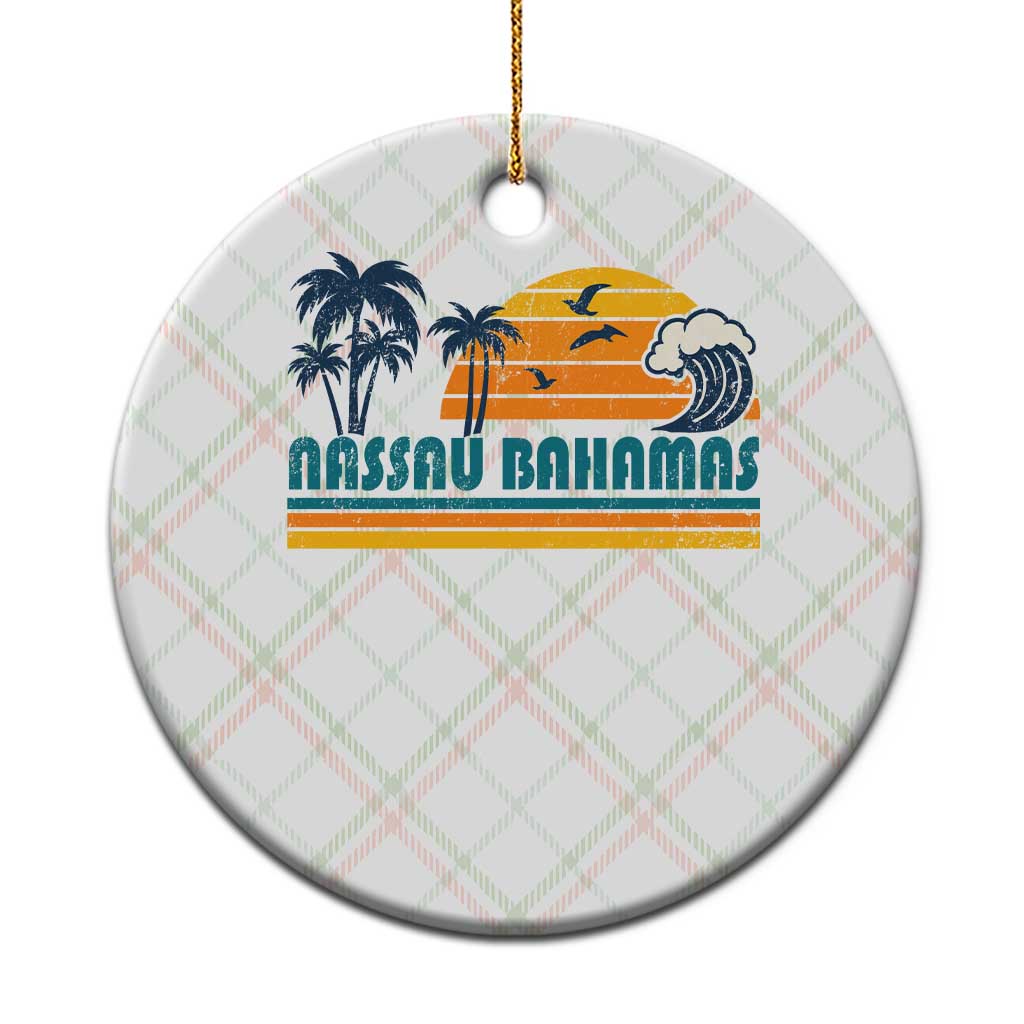 Vintage Nassau Ceramic Ornament Bahamas Vacation Beach Summer Retro Sunset - Wonder Print Shop