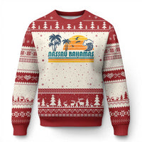 Vintage Nassau Ugly Christmas Sweater Bahamas Vacation Beach Summer Retro Sunset - Wonder Print Shop
