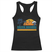 Vintage Nassau Racerback Tank Top Bahamas Vacation Beach Summer Retro Sunset - Wonder Print Shop