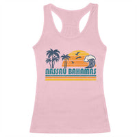 Vintage Nassau Racerback Tank Top Bahamas Vacation Beach Summer Retro Sunset - Wonder Print Shop