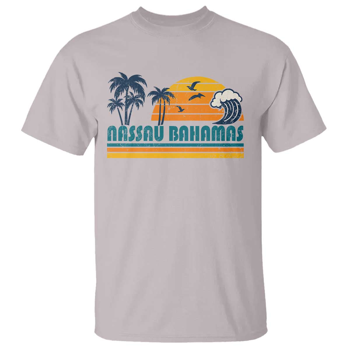Vintage Nassau T Shirt Bahamas Vacation Beach Summer Retro Sunset - Wonder Print Shop