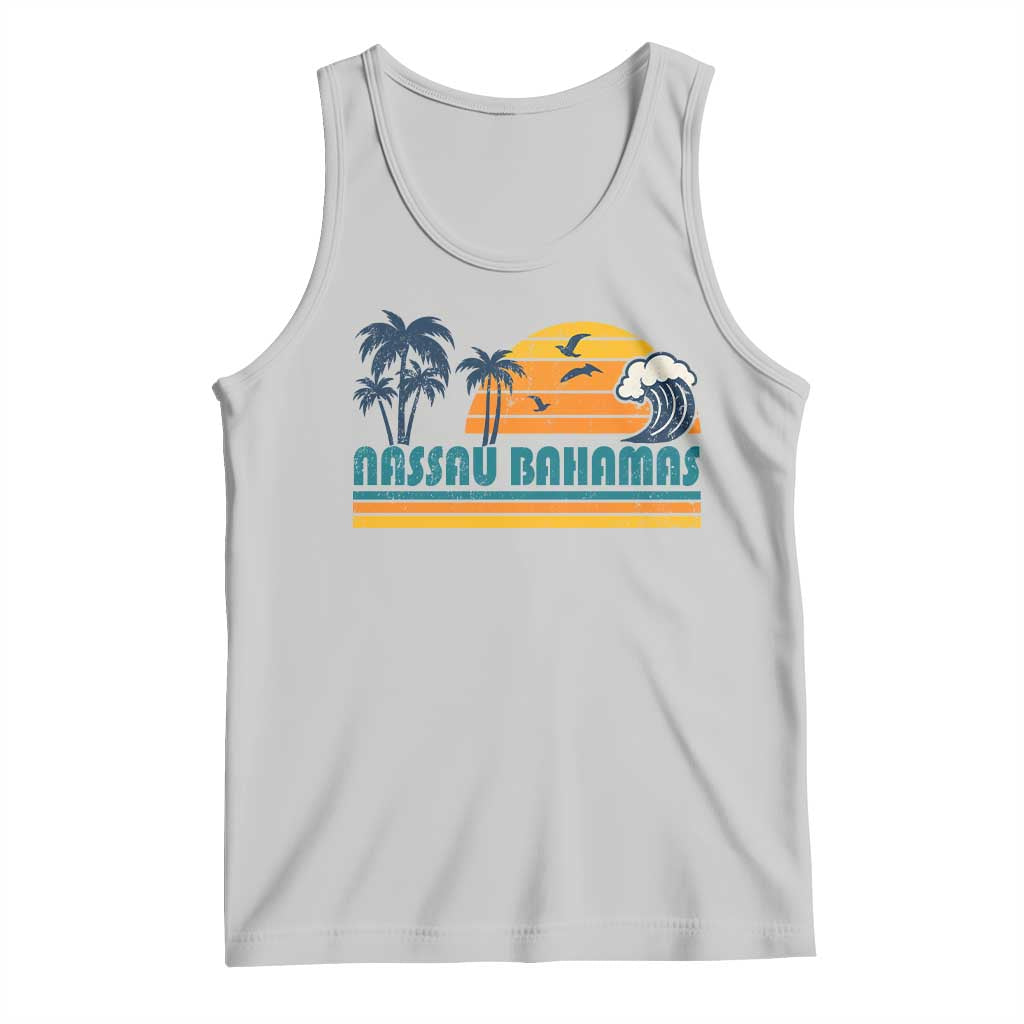 Vintage Nassau Tank Top Bahamas Vacation Beach Summer Retro Sunset - Wonder Print Shop
