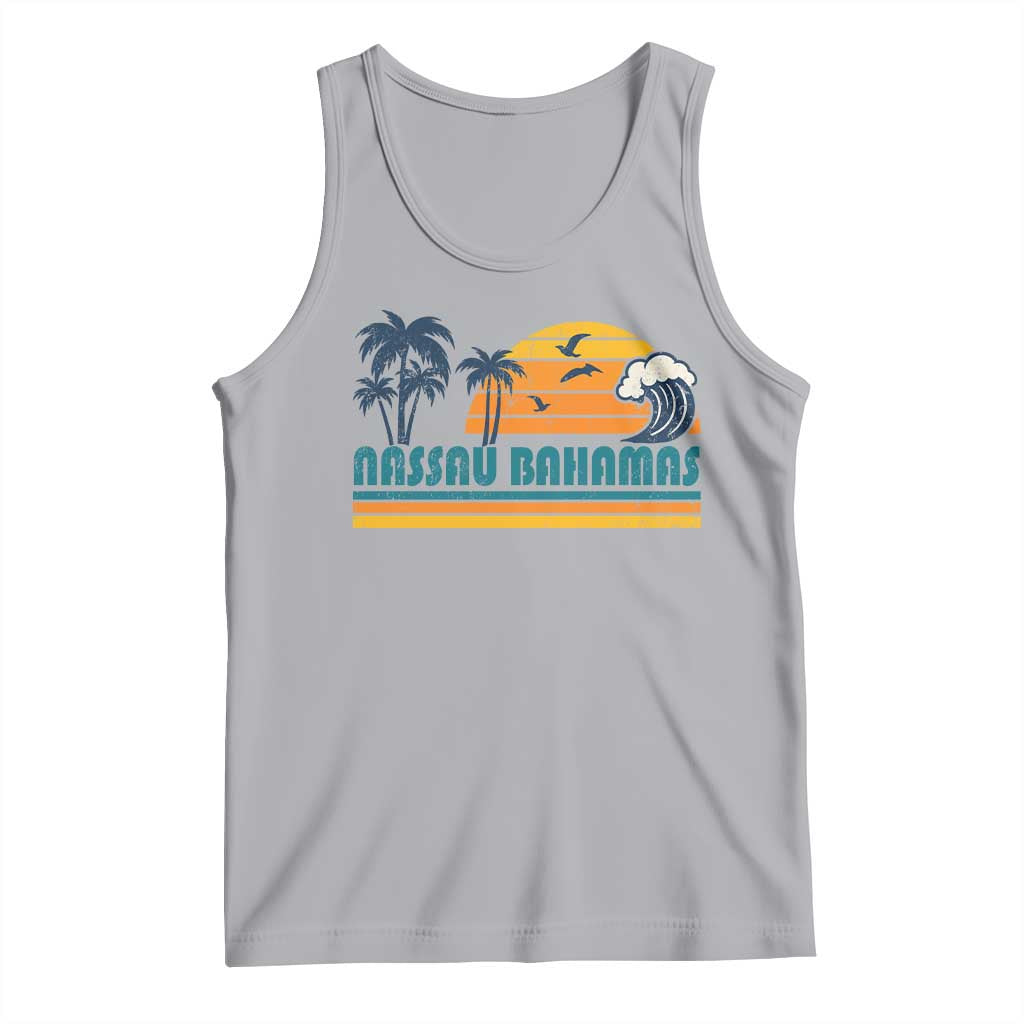 Vintage Nassau Tank Top Bahamas Vacation Beach Summer Retro Sunset - Wonder Print Shop