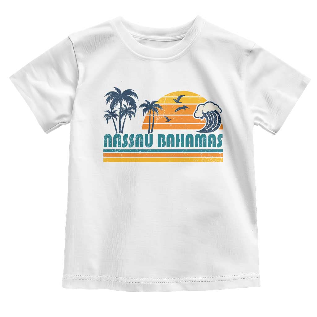 Vintage Nassau Toddler T Shirt Bahamas Vacation Beach Summer Retro Sunset - Wonder Print Shop