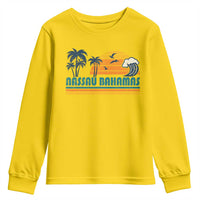 Vintage Nassau Youth Sweatshirt Bahamas Vacation Beach Summer Retro Sunset - Wonder Print Shop