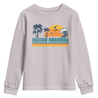 Vintage Nassau Youth Sweatshirt Bahamas Vacation Beach Summer Retro Sunset - Wonder Print Shop