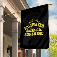 Saltwater Seashells Sunshine Garden Flag Beach Summer Vacation Vintage 70's Retro - Wonder Print Shop