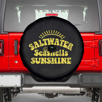 Saltwater Seashells Sunshine Spare Tire Cover Beach Summer Vacation Vintage 70's Retro - Wonder Print Shop