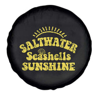Saltwater Seashells Sunshine Spare Tire Cover Beach Summer Vacation Vintage 70's Retro - Wonder Print Shop
