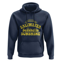 Saltwater Seashells Sunshine Hoodie Beach Summer Vacation Vintage 70's Retro - Wonder Print Shop
