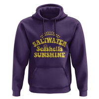 Saltwater Seashells Sunshine Hoodie Beach Summer Vacation Vintage 70's Retro - Wonder Print Shop