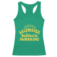 Saltwater Seashells Sunshine Racerback Tank Top Beach Summer Vacation Vintage 70's Retro - Wonder Print Shop