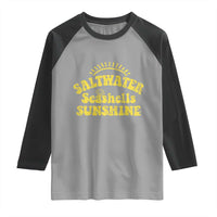 Saltwater Seashells Sunshine Raglan Shirt Beach Summer Vacation Vintage 70's Retro - Wonder Print Shop