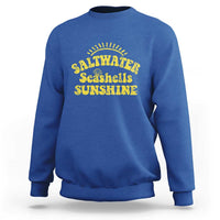Saltwater Seashells Sunshine Sweatshirt Beach Summer Vacation Vintage 70's Retro - Wonder Print Shop