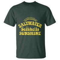 Saltwater Seashells Sunshine T Shirt Beach Summer Vacation Vintage 70's Retro - Wonder Print Shop