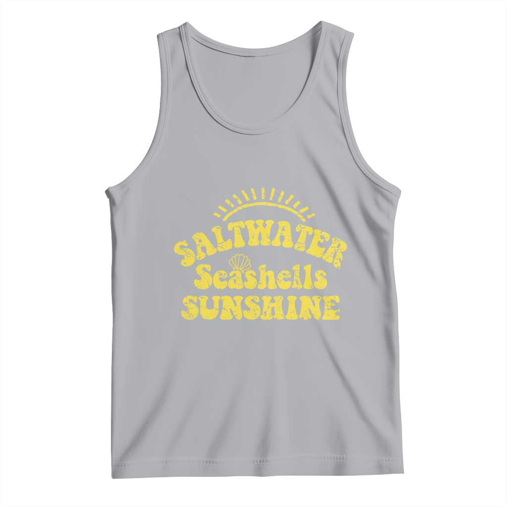 Saltwater Seashells Sunshine Tank Top Beach Summer Vacation Vintage 70's Retro - Wonder Print Shop
