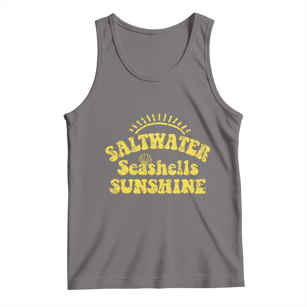 Saltwater Seashells Sunshine Tank Top Beach Summer Vacation Vintage 70's Retro - Wonder Print Shop