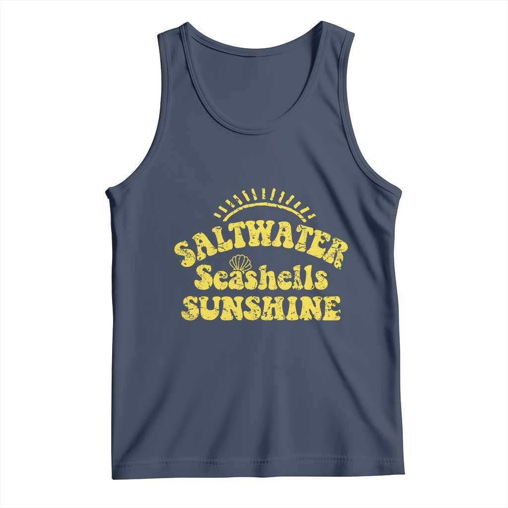 Saltwater Seashells Sunshine Tank Top Beach Summer Vacation Vintage 70's Retro - Wonder Print Shop