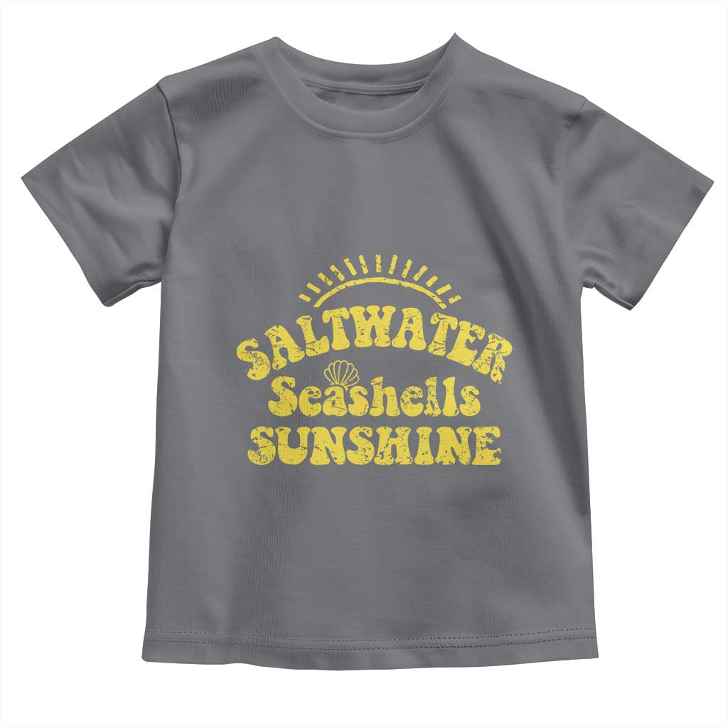 Saltwater Seashells Sunshine Toddler T Shirt Beach Summer Vacation Vintage 70's Retro - Wonder Print Shop